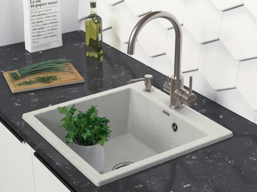 Кухонная мойка Paulmark GERA 60 PM205546-GR 55х45 цвет серый - фото 3